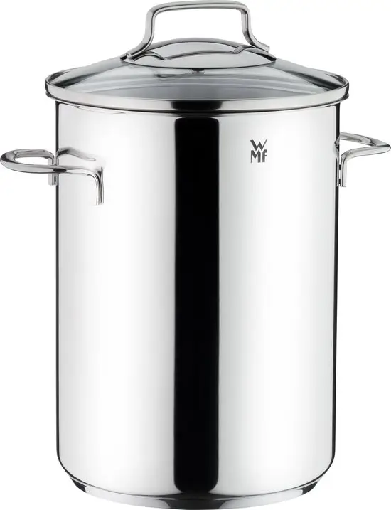 WMF Aspergepan 26 x 16 cm met cilindervorm en RVS mandinzet voor hele asperges